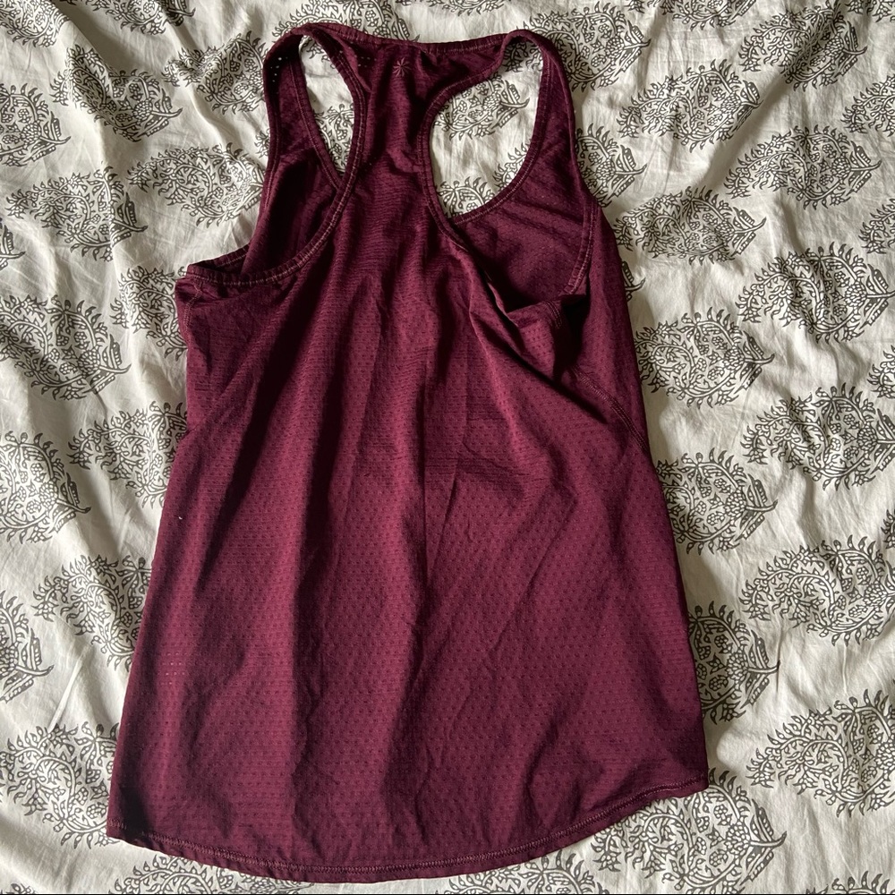Athleta Maroon Racerback Tank Top - Picture 2 of 3